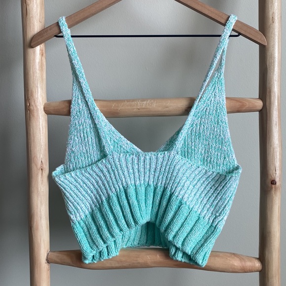 New Free People Here All Day Knit Brami Crop Top - Picture 3 of 5